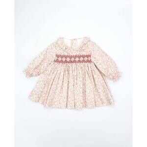 NEW FINA EJERIQUE girl's handsmocked flower dress in pink